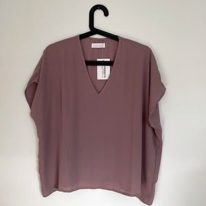 NWT OAK + FORT mauve shirtless blouse size M